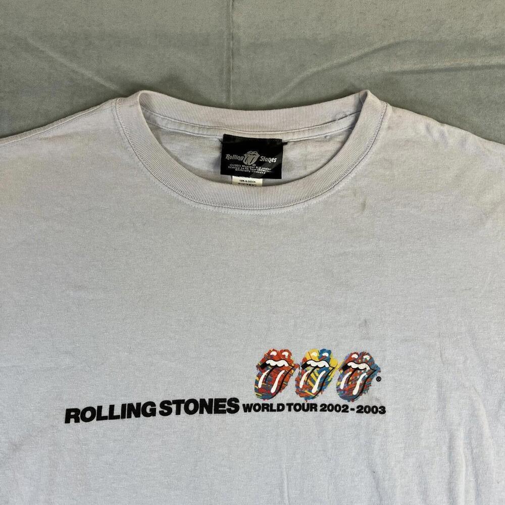 VTG Rolling Stones World Tour Shirt Men's 2XL 2002-03 Band Rock and Roll Tongue